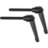 QUARKZMAN 2Pz M8 x 70mm Manopole Regolabili Pulsante di Bloccaggio Nero | a Rilascio Rapido a Scatto Rotante, con Filettatura Maschio, per Macchine Tornio
