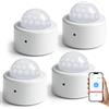 Leikurvo 4 rilevatori di movimento Zigbee: sensore di movimento PIR, rilevatore di movimento intelligente WLAN per Smart Life/Tuya App, ambienti di sicurezza intelligenti e controllo della luce (ZigBee Hub