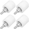 QUARKZMAN 4 Rotelle Guida Per Cancello Scorrevole, 1.7 Rotelle In Nylon Kit Di Supporto Cancello, Ruote Universali Per Cancelli Scorrevoli Elettrici, Bianco