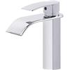 VirtuGro Rubinetto Bagno Lavabo Miscelatore Lavabo Bagno Rubinetto a Cascata con Cartucce in Ceramica Risparmio Idrico Miscelatore Monocomando Caldo e Freddo Regolabile in Acciaio inox 17CM Argenteo