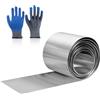 Winfox Rotolo di alluminio lampeggiante da 10,2 cm x 5,8 m, spessore 0,2 mm, pannelli metallici resistenti alle intemperie per tetti, finestre, porte, capannoni e progetti domestici