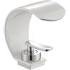 LAKKOAKOAA Rubinetto Lavabo Cascata Rubinetto Bagno, Stile Moderno Ottone Monocomando Miscelatore Bagno, Miscelatore Lavabo, Bianco