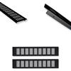 HOOZ 2 griglie di ventilazione in alluminio nero 30 x 8 x 1,2 cm per ventilazione ideale, griglia di ventilazione per cucina, bagno, toilette, garage e soggiorno, griglia di scarico