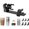 Longer Modulo Rotante (Asse Rotativo) con Mandrino, Kit Ganasce per Incisore Laser, Compatibile con Ray5 e Serie B1, per Bicchieri, Bottiglie, Anelli e Oggetti Cilindrici