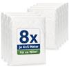 com-four® 8 teli protettivi 4 x 5 m - film trasparente 160 m² - protezione da polvere, vernice e schizzi - per ristrutturazione, trasloco e tappezzeria (8 pezzi - 4x5 m)