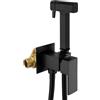 ESOP Doccetta per Bidet, Bidet Doccetta per Bagno, Soffione Doccia per Lavabo o WC con Doppia Modalità (Getto/Flusso) Adatto per la Pulizia di Bagni e Cucine (Nero)