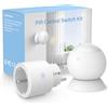 Quirlig Presa di movimento - Interruttore della luce con sensore di movimento, alternativa, accensione e spegnimento automatico per lampade, ventilatori e dispositivi, senza cavo, plug & play per bagno