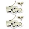 YUANQIAN - Puleggia silenziosa in acciaio inox/lega di titanio a due ruote per porta scorrevole del guardaroba (YQ-1038-Double -pair)