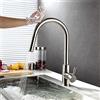 HomeLava - Rubinetto da cucina estraibile 304 in acciaio INOX spazzolato, con interruttore a sensore intelligente