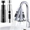 Rliocvhe 2 Pezzi Rompigetto Rubinetto Cucina,Kit Aeratore Rubinetto Cucina Testa a Spruzzo,360 ° Girevole Lavello Rubinetto Gorgogliatore,Doccetta per Lavandino（Nessun adattatore）