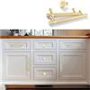 YNDD Maniglie per Mobili da Cucina Oro, Maniglia per Cassetti Dorate Distanza del Foro 96mm 6 Pezzi Tiretti Cassetto Moderni in Lega di Zinco Maniglie Armadio Porte per Camera da Letto Guardaroba Comò