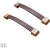 FEEIMOL 2 pezzi Maniglie per Mobili in Pelle Maniglia per Porte Maniglia dell'Armadio Cucina Maniglie per Cassetti Manopole Pomelli Armadietti Tiretti 160mm