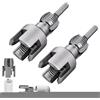 Generico Utensile integrato per filettatura interna ed esterna di tubi, utensile per taglio filettato di tubi, kit per filettatura di tubi in PVC compatibile con trapano elettrico, 1/2 3/4