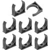 QUARKZMAN 8Pcs Fascette Per Tubi In PVC A Forma Di U, Supporti Per Tubi Per Irrigazione Da 40mm OD Per Supporto Tubi TV, Grigio