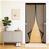 HOKXUAN Zanzariera Magnetica per Porte 210 x 200 cm Facile da Installare Chiusura Automatica Anti Zanzare con Calamita Zanzariera Porta per Balcone Cantine Terrazze, Nero