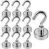 INCNMAD Ganci Magnetici 10 pezzi 20 mm Calamita Potente Gancio Magnetico Magnete con Gancio per Campeggio Cucina Camera da Letto Bagno Armadietti Calamita da Frigo (Argento)