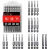 BAKESHU Set di bit Torx lunghi, assortimento di bit T10-T15-T20-T25-T30-T40 in S2 (lunghezza: 50 mm, 20 pezzi)