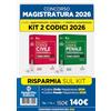 Neldiritto Editore Kit 2 codici normativi Civile e Penale 2026 per il concorso in Magistratura. Prove scritte giugno 2026