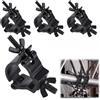 BOTEWO 4 morsetti per traverse da 30 - 35 mm: Truss O Clamp in alluminio, gancio per luce da palco, 80 kg, supporto per luci da DJ, accessori per tecnici di illuminazione