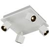 Trio Leuchten Cuba 828530531 - Faretto LED in metallo bianco opaco, 2 x 4 Watt + 3 x 10 Watt LED
