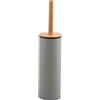 Spirella Scopino per WC Supporto in Acciaio e bambù Adonis Matte Taupe - Setole in Silicone Resistente