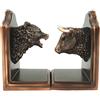 Ebros Gift Wallstreet Stock Market - Fermalibri a forma di testa di toro e orso, in bronzo elettrolitico, statuetta per investitori, idea regalo