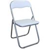 Evergreen-House Evergreen House Sedia Pieghevole Slim Imbottita con Struttura in Metallo 6 Pezzi Bianco