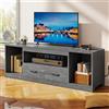 YITAHOME Mobile porta TV da 148 cm per TV fino a 65 pollici con 2 ante - 3 ripiani regolabili - centro intrattenimento per soggiorno e camera da letto, grigio