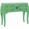 DRW Console in abete stile orientale, verde menta, 98 x 26 x 80 cm