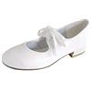 Roch Valley Scarpe Tacco Basso Pu Tap Tacco Basso, Scarpe Donna Tacco Basso Pu Tap, Donna, LHPW13.5, Bianco, 13,5 UK