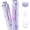 HBSFBH Rasoio elettrico da donna 2 in 1, Indolore Rasoio Parti Intime Donna, Rasoio elettrico a doppia testa per donna, Rasoio Donna Inguine IPX7 Impermeabile, Rasoio Elettrico Donna, per corpo, viso (M6)