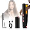 Anluomafuy Piastra per Capelli Senza Fili, 2 in 1 Mini Piastra e Arricciacapelli Portatile, Ricaricabile USB, Riscaldamento Rapido, 6 Temperatura Regolabile, Piastra da Viaggio Capelli