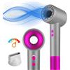 HyAdierTech Asciugacapelli Alta Velocità con Ionico, Phone per Capelli Professionale ioni 2400W AC Motore Professionale con 3 Impostazioni di Calore, Phon Capelli Asciugatura Rapida (grigio+viola)