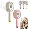 Harresa Electric Steam Brush For Hair, Rechargeable Portable Detangling Steam Straightener For Hair Of Any Length, Reduce Frizz, Nourishes Hairs, Anti-Static (A*B)