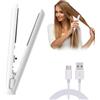 Doukesh Mini Piastra per Capelli USB Piastra Capelli da Viaggio per Stili Ricci e Lisci Riscaldamento Rapido