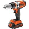 BLACK+DECKER EGBHP188K-QW Trapano Avvitatore a Percussione, 18 V, al Litio, in Valigetta
