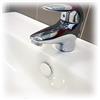 Fischer Copertura Foro Troppo Pieno TTP Bianco, Coperchio Adatto per Lavabi, Lavandini e Bidet, per Bagni e Cucine, 551886