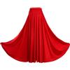 Freebily Gonna Lunga da Donna Altalena Gonna di Danza del Ventre Grande Swing Gonne da Ballo Flamenco Ballo di Sala Pratica Vestiti Professionali Costume Swing Carnevale Rosso XXL