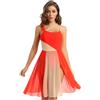 Freebily Vestito da Ballo Donna Body da Danza Senza Manica Latino Americano Leotards Abito da Pattinaggio Artistico Vestito Danza Classica Ballerina Jazz Samba Rumba Salsa Moderna Borgogna M