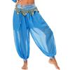 MSemis Donna Pantaloni da Danza del Ventre Pantaloni da Danza Tribale Moderna Pantaloni Lanterna da Balletto Danza Jazz Moderna Samba Rumba Salsa Dancewear Performance Cielo Blu Taglia Unica