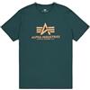 ALPHA INDUSTRIES Basic T-Shirt, Force Green, L Uomo