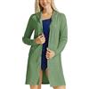 Willit Protezione solare UPF 50+ da donna, costume da bagno lungo con cappuccio SPF, Verde oliva, Small