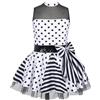 Vxuxlje Bambine Bambina tutù da Balletto Abito da Ginnastica Body A Pois Abito da Jazz Latino Moderno Costume da Danza Bianco 11-12 Anni