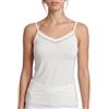 EGI Canotta Donna in Bamboo Spalla Stretta, Canottiera Donna Scollo a V Rifinito in Viscosa di Bambu, Top Intimo Sottogiacca Elegante, Articolo 2504 (IT, Testo, S, M, Regular, Regular, Bianco)