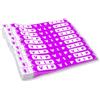 KEQAR 100 Braccialetti VIP per Eventi, Braccialetti di Carta Impermeabili per Controllo e Sicurezza in Discoteca e Manifestazioni, Ideali per Party e Festival (19 x 255mm) (Viola)