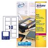 Avery L7666-25 Etichette autoadesive per archiviazione dati, 10 etichette per foglio A4, bianco