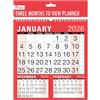 1ABOVE Calendario da parete 2026, visualizzazione di 3 mesi, rilegatura a spirale, con festività e date importanti, planner mensile da parete per casa, ufficio, lavoro o scuola