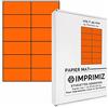 Imprimiz Etichette Adesive multiuso A4-105 x 49,5 mm - Colore fluo Arancione Opaco - 100 Etichette / 25 fogli - Per stampanti Laser/a getto d'Inchiostro