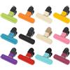 Kellegour 12 clip di chiusura, clip per sacchetto, clip per sacchetti, clip per sacchetti, clip di chiusura, clip per chip, clip per alimenti, in plastica, per snack, pane, patatine, caffè, 12 colori