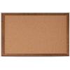 MG Design Bacheca in sughero con cornice in legno 40 x 60 cm Marrone - organizer per appunti, foto e programmi per la casa, l'ufficio e la scuola